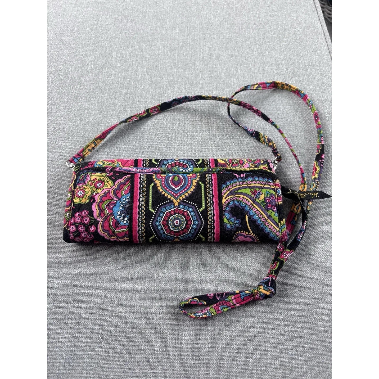 Vera Bradley Purse Bag Magnetic Crossbody Wallet Symphony in Hue Clutch Triple - Image 2