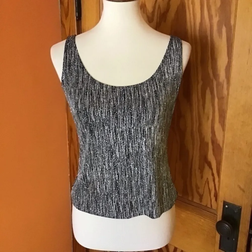 Vintage 90s sparkly tank top Black - Image 8