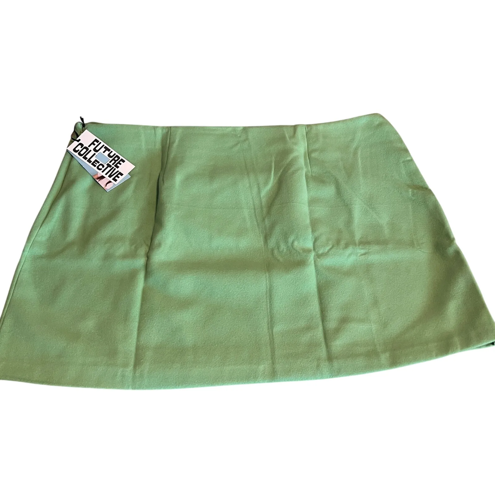 Future Collective with Reese Women's Green Felt Mini Skirt - Image 4