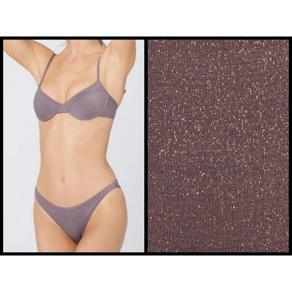 💕L*SPACE Shimmer Missy Bikini Top (Medium) + Shimmer Camacho Bikini Bottom (XL) - Image 10
