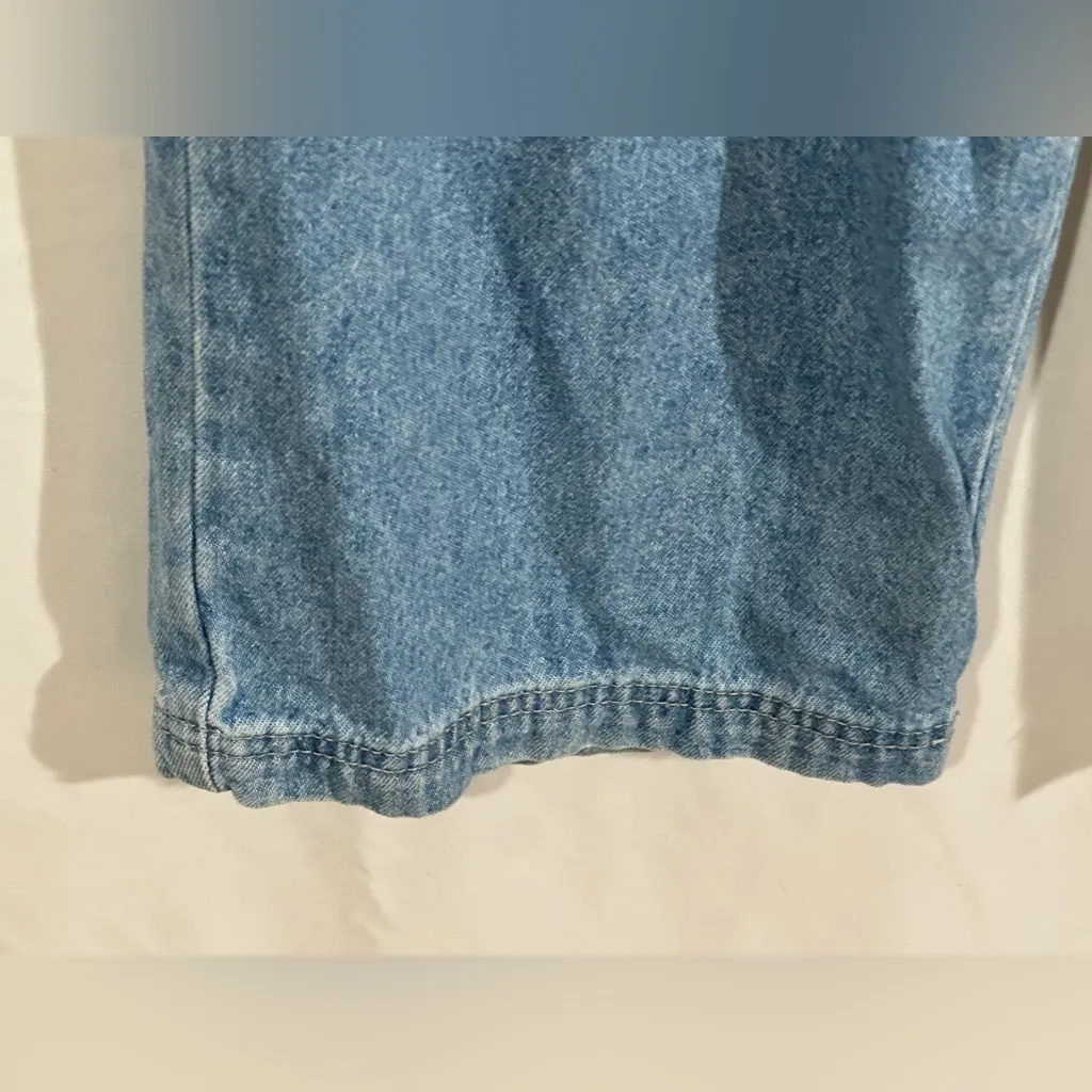 Vintage Action West Carpenter Jeans 90s Y2K Light Wash Baggy Workwear Denim 14” Blue Size 28 - Image 5