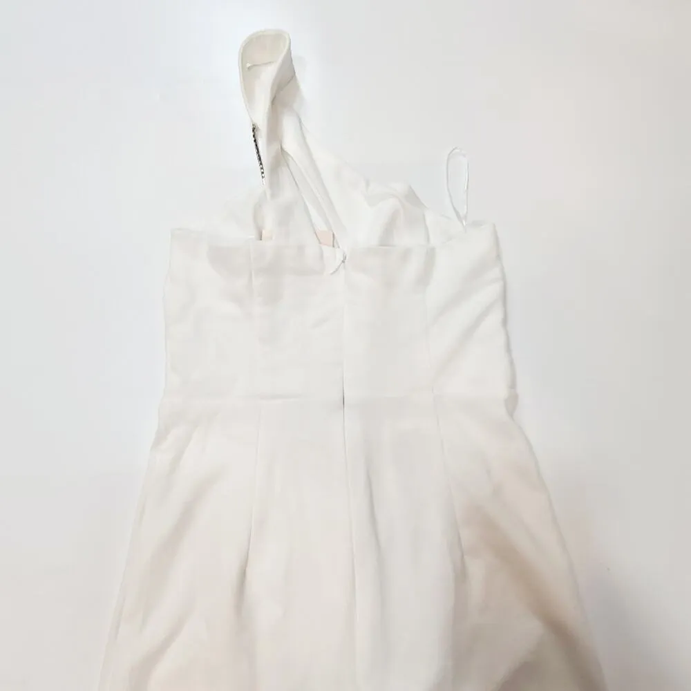 Superdown Tiasha Asymmetrical Jumpsuit in White Small - Image 9