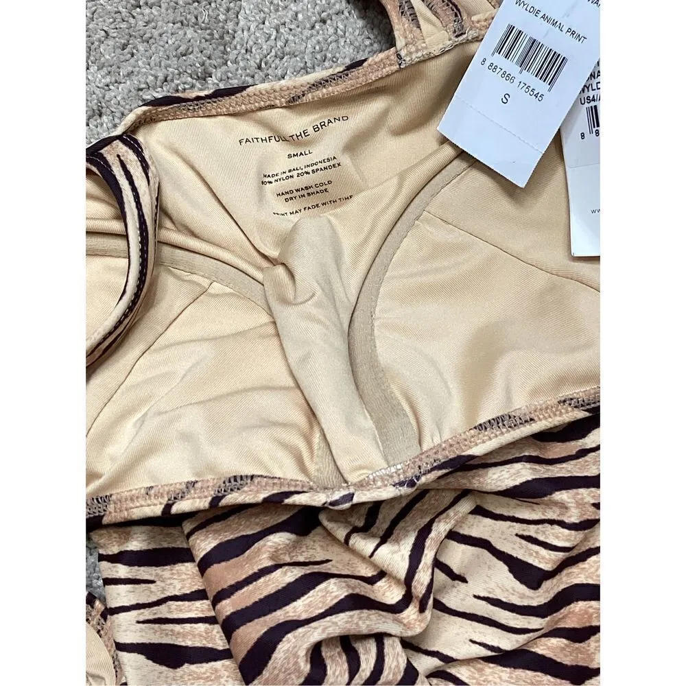 New. Faithfull The Brand animal print underwire swimsuit. - Image 13