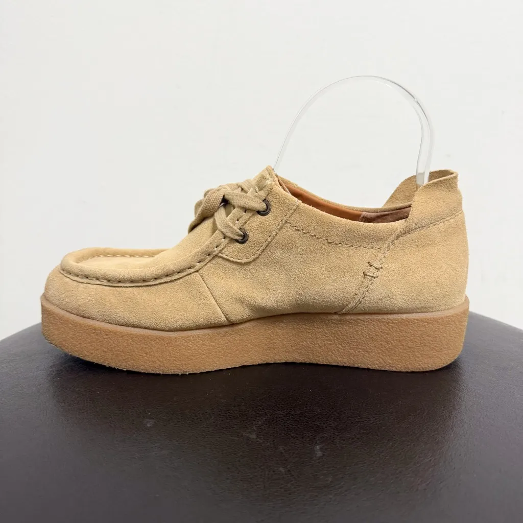 Zodiac Sand Tan Suede Leather Platform Fern Square Toe Chukka Lace Up Shoes 8 M - Image 3