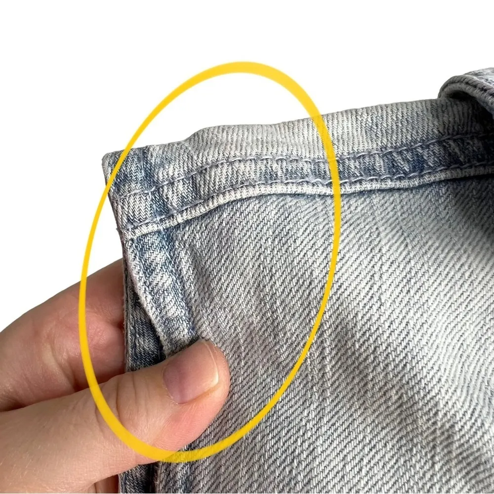 GAP Factory Light Acid Bleach Wash Denim Jean Vest Blue Size XS - Image 15