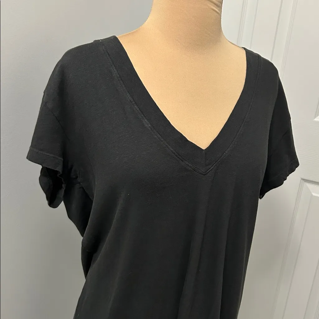 Perfectwhitetee Alicia V Neck Tee Shirt Dress Charcoal Size L - Image 5