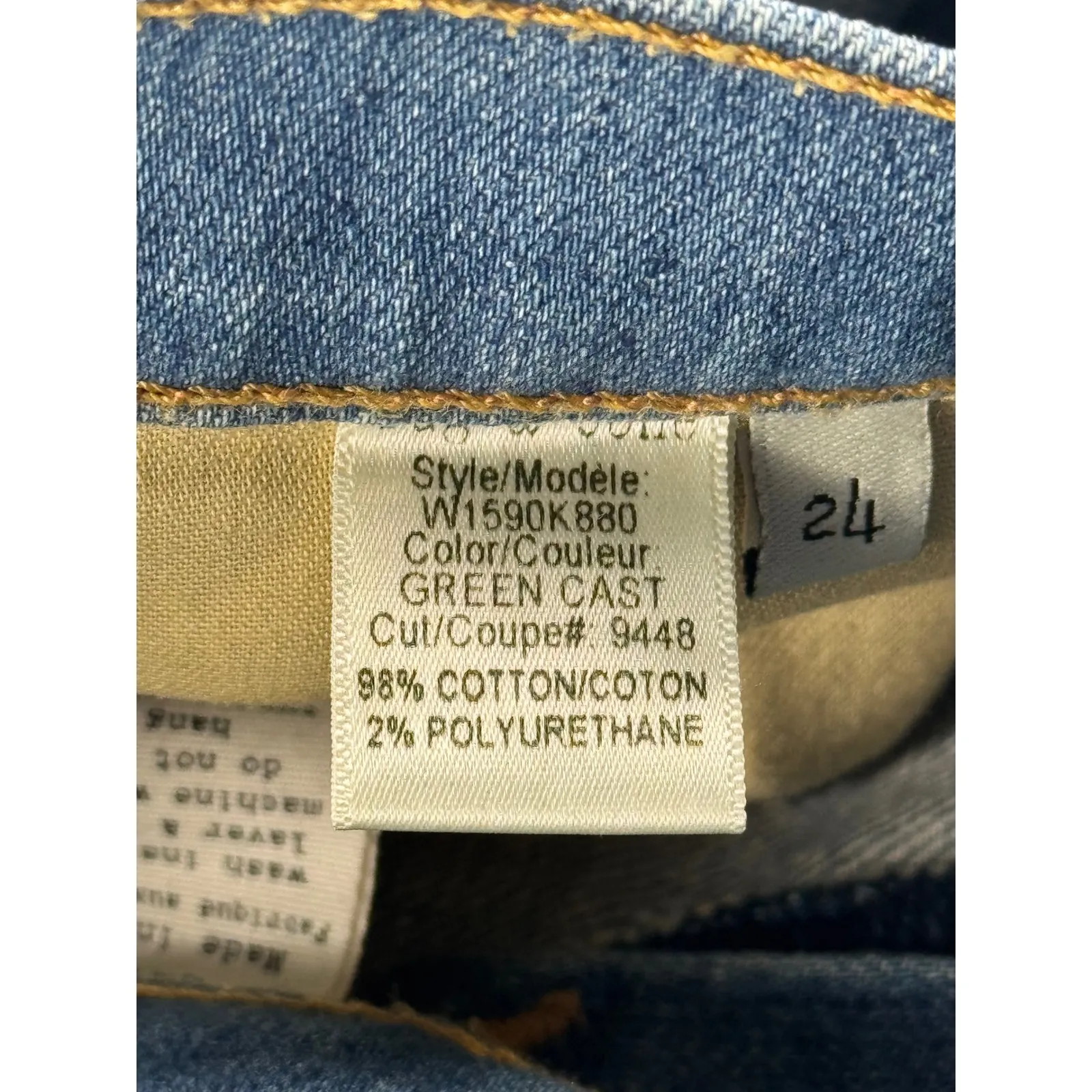 Rag & Bone The Dre Low Rise Ankle Skinny‎ Jeans Size 24 Green Cast Wash Denim - Image 4