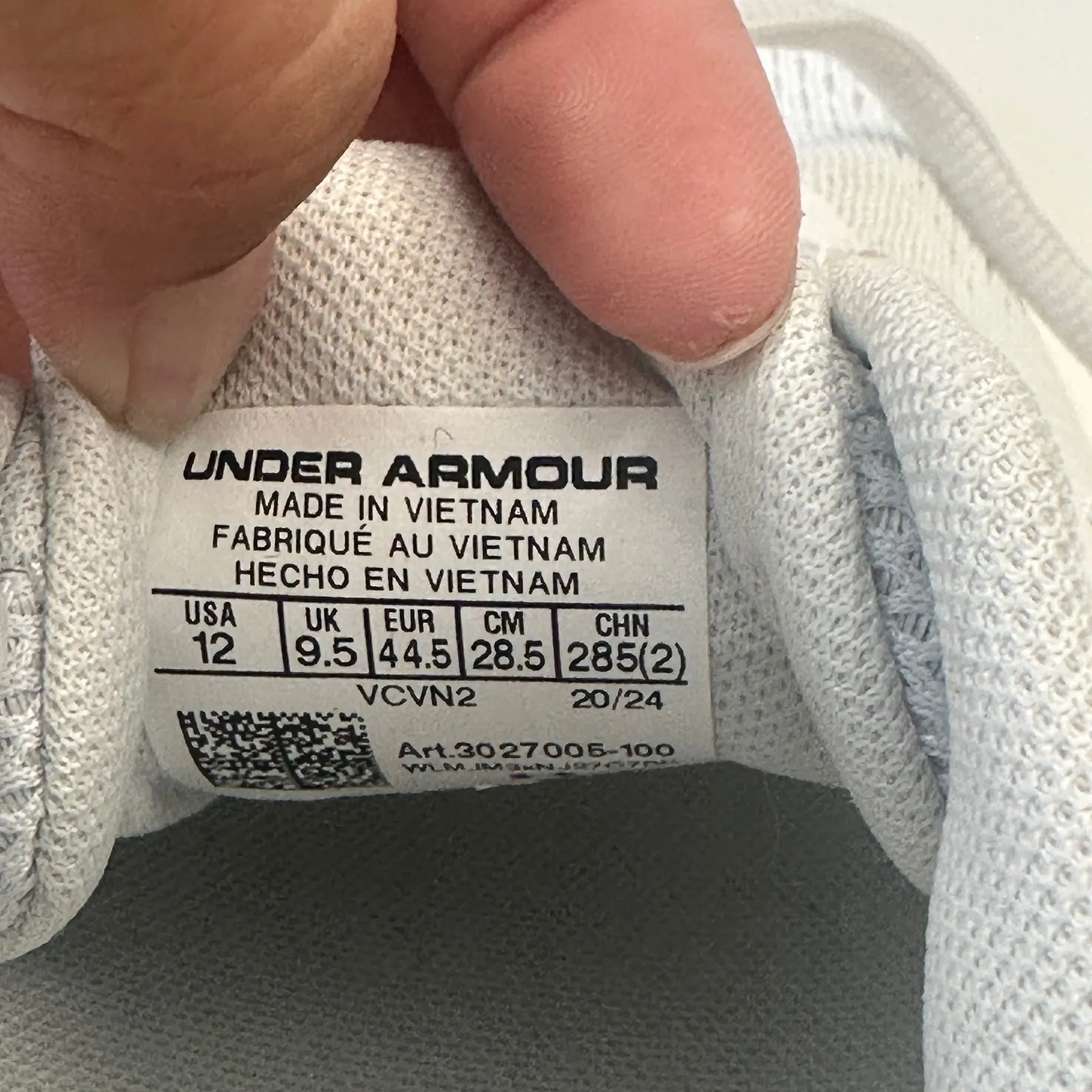 New Under‎ Armour Charged Rogue 3 Running Shoes Lightweight White Womens Size 12 - Image 8