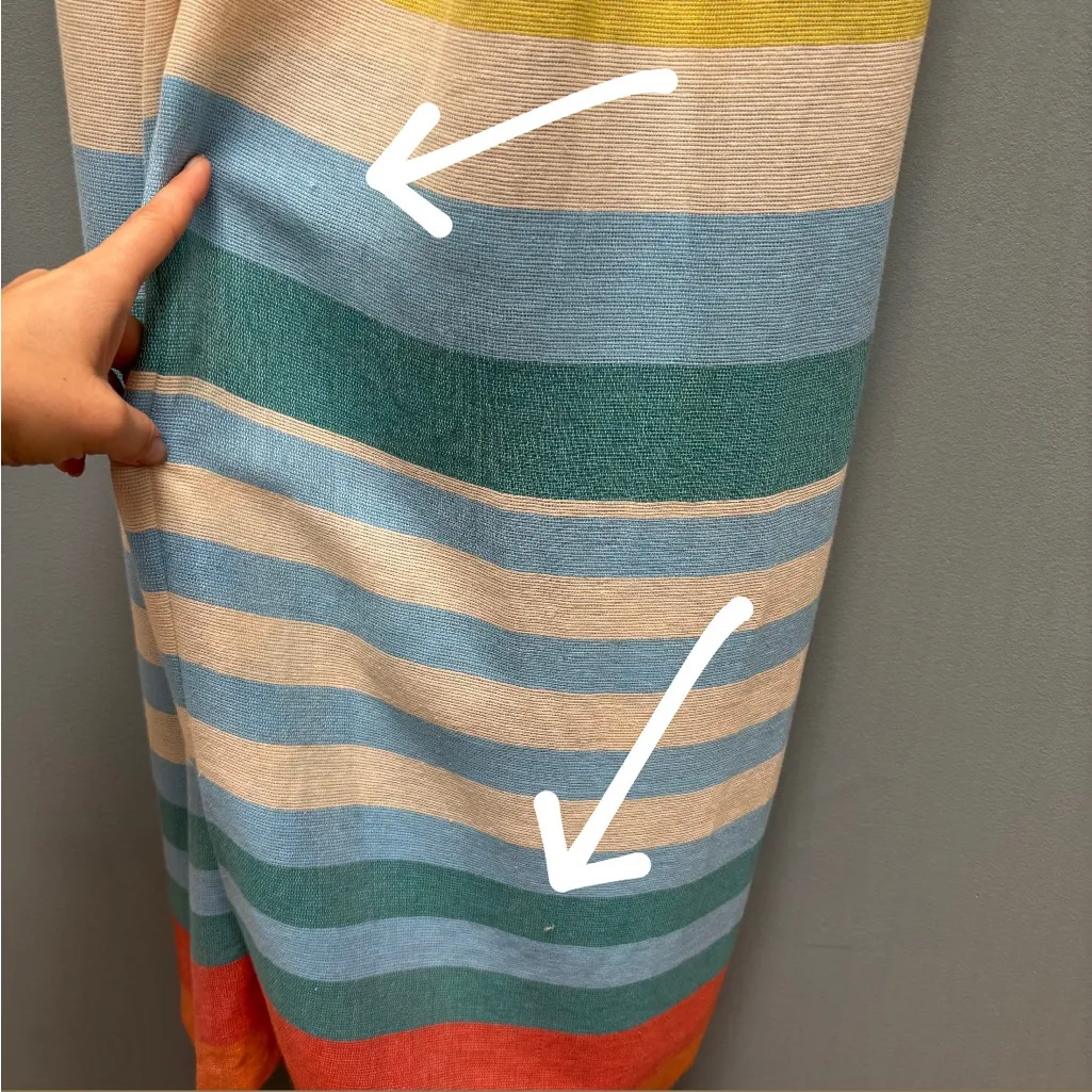 MARA HOFFMAN Tie Front Gauze Jumpsuit in Cream Multi Color S - Image 10