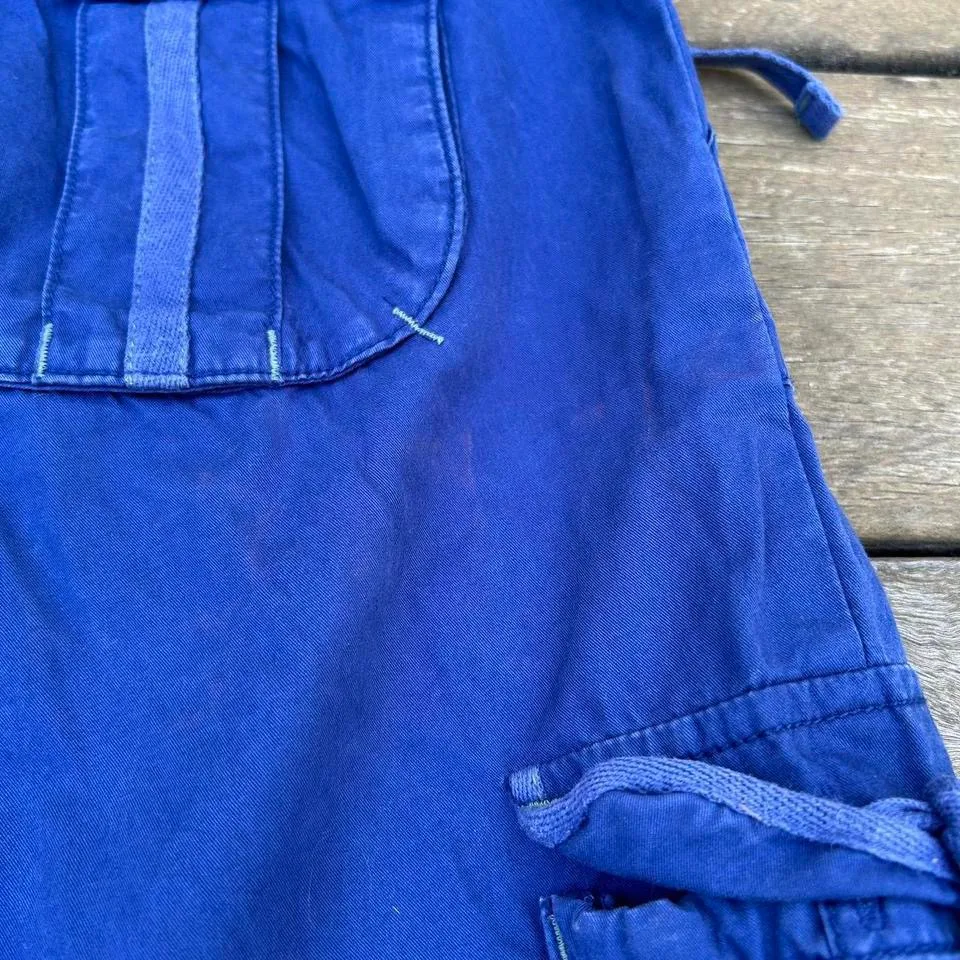 Y2K Blue Low Rise American Eagle Cargo Pants Capris w/ Zip Pockets - Image 6