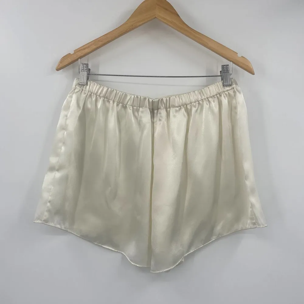 Vintage 90s Victorias Secret Gold Label 2 Piece Pajama Set Ivory Polka Dot NEW M - Image 7