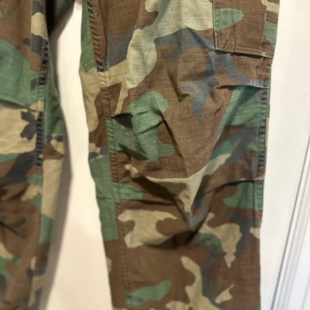 Vintage 80's Era USGI Woodland BDU Camouflage Combat Pants Trouser Wide Leg Green - Image 13