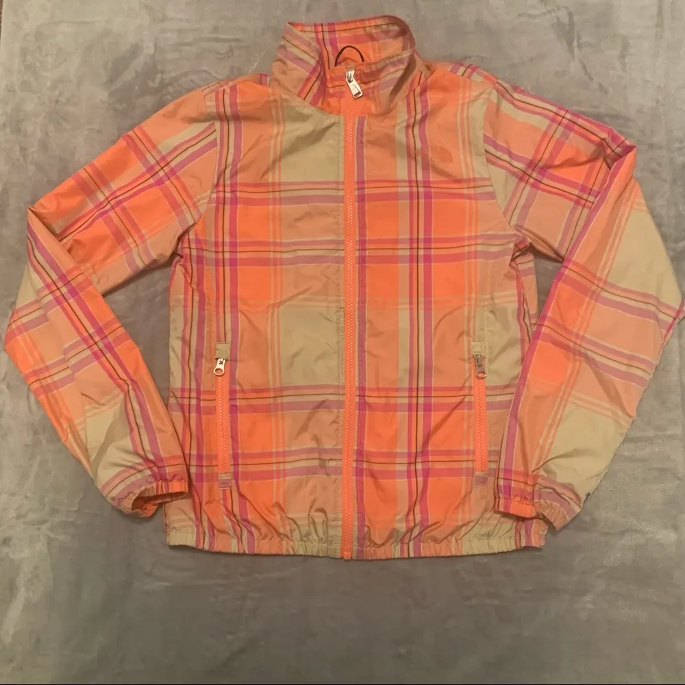 The North Face Movajedstanoid Plaid Full Zip Windbreaker Jacket Size XS - Image 2