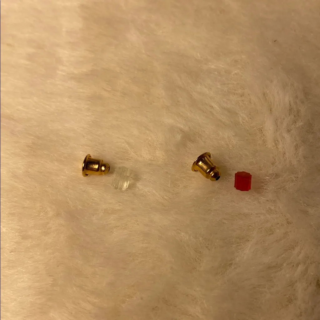 Pink Beaded Sequin Clamshell & Pearl Dangle Earrings EUC 2in - Image 5