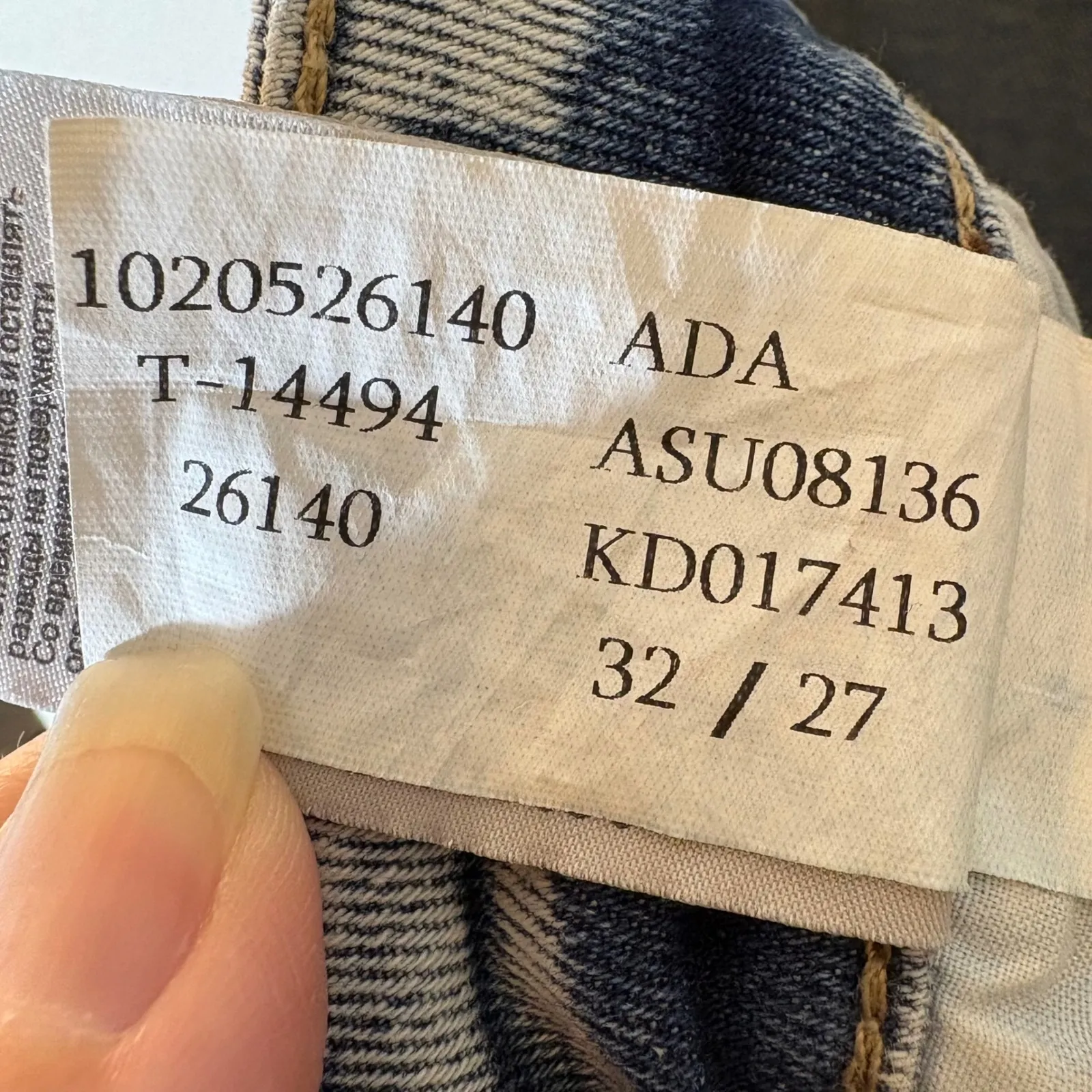 Mavi Ada Boyfriend Jeans 32x27 Beaded Pearl Cuff Relaxed Fit Blue Size 32 - Image 10