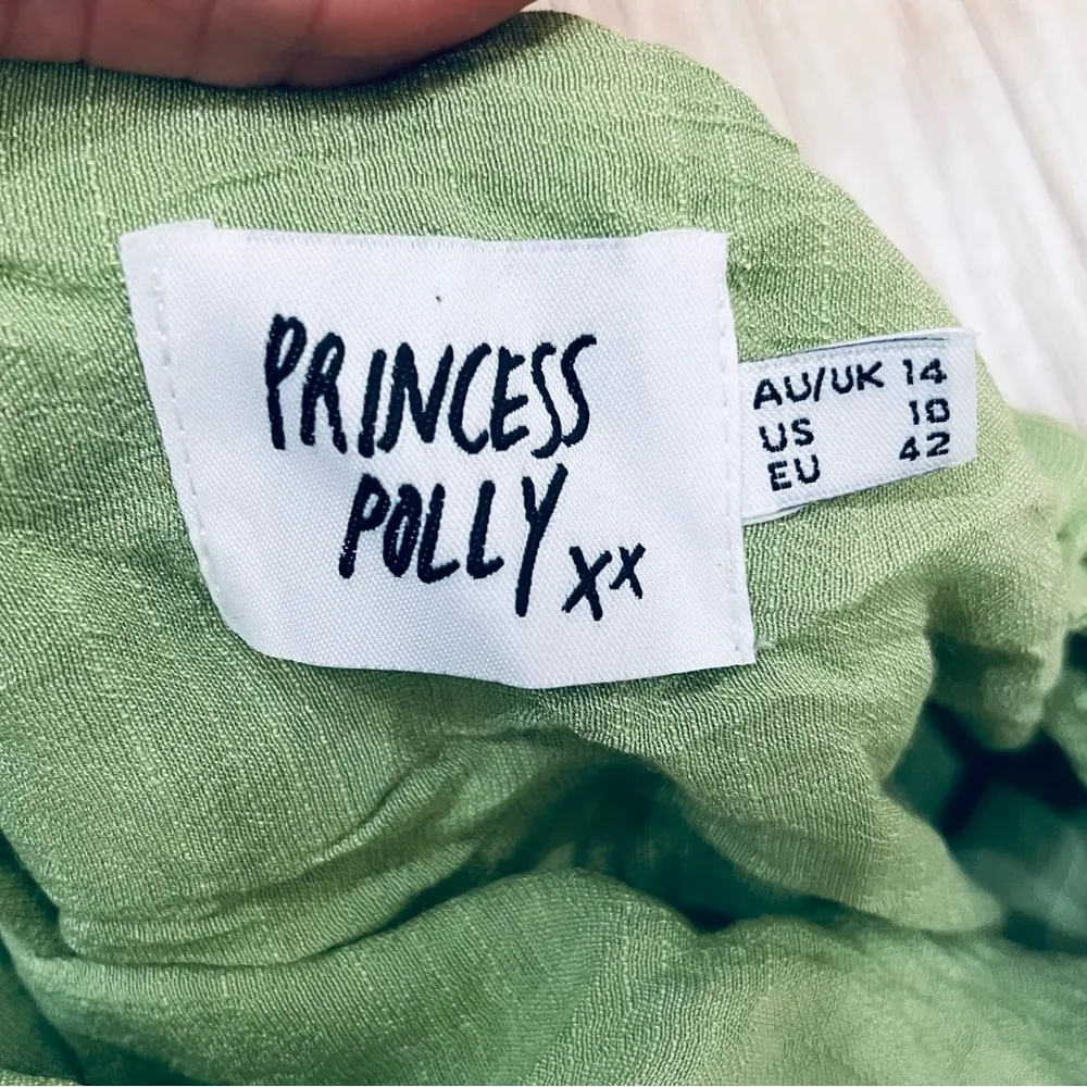 Princess Polly DANNY LONG SLEEVE MINI DRESS GREEN size 10 - Image 8