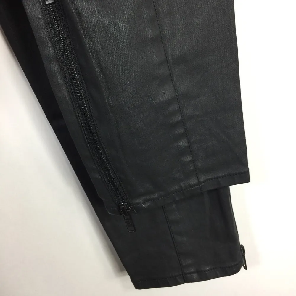 Madewell 03709 Skinny Ankle Coated Motorcycle Zip Jeans Size 28 - Image 10