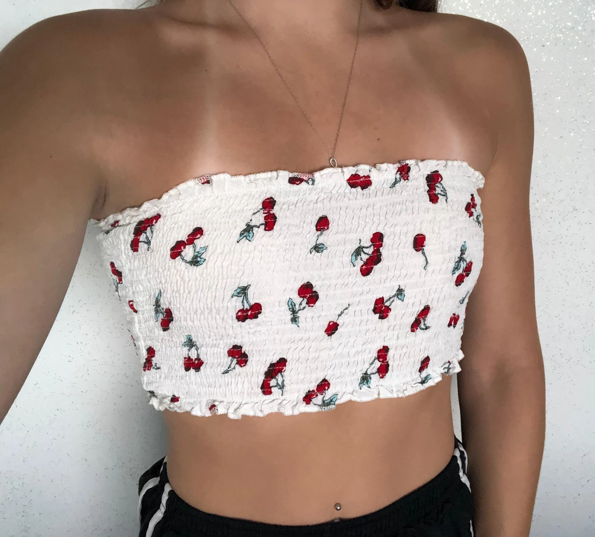 SheIn Cherry Tube Top - Image 2