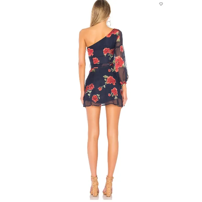 Lovers + Friends Huntington Dress Navy Floral Women's Size Small - Image 2