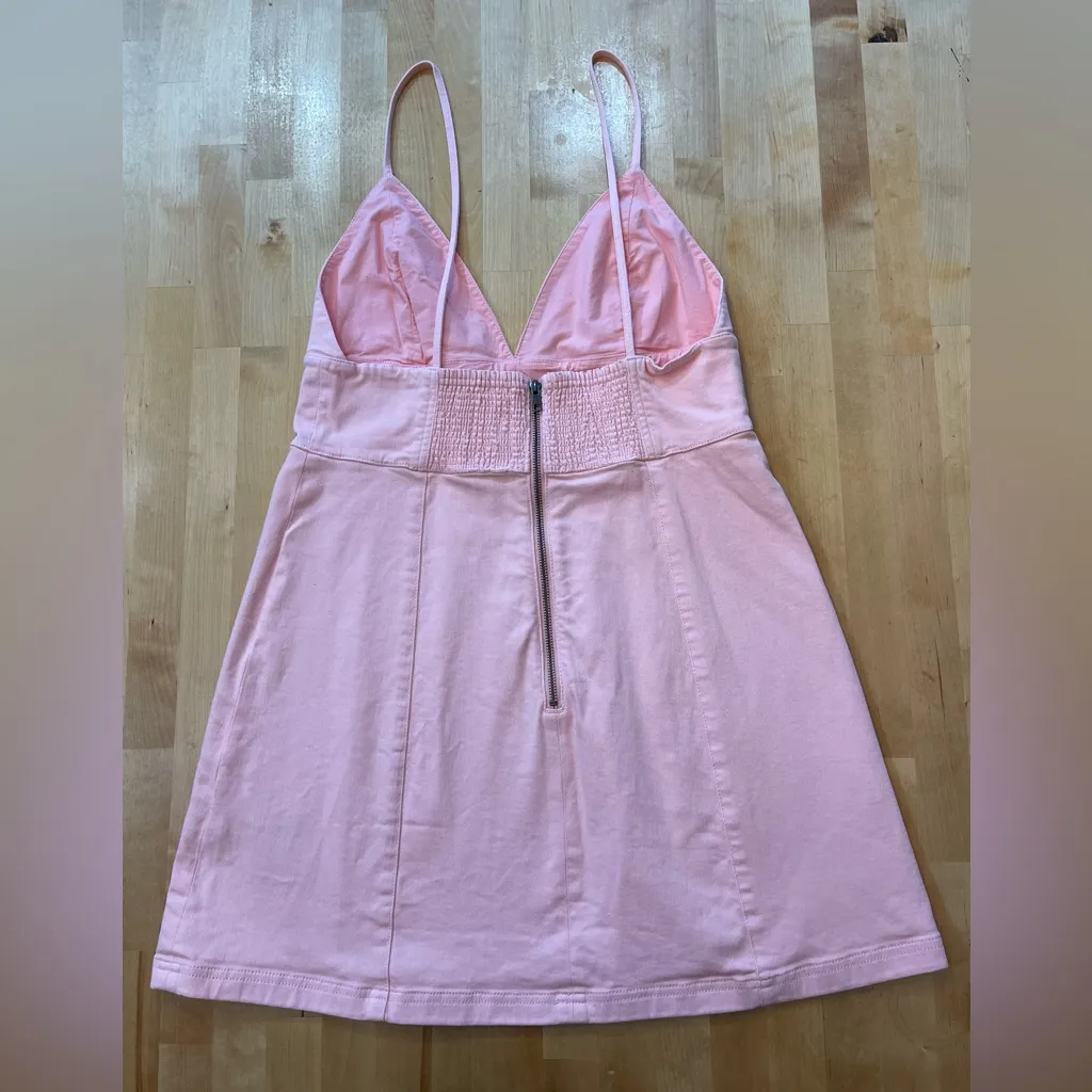 Alice + Olivia Carli Denim Empire Mini Dress - Image 4