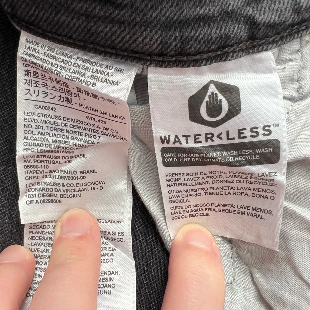 Levi’s NWT Ribcage Straight Ankle Jeans Women’s Black High Rise Denim Size 32 - Image 5