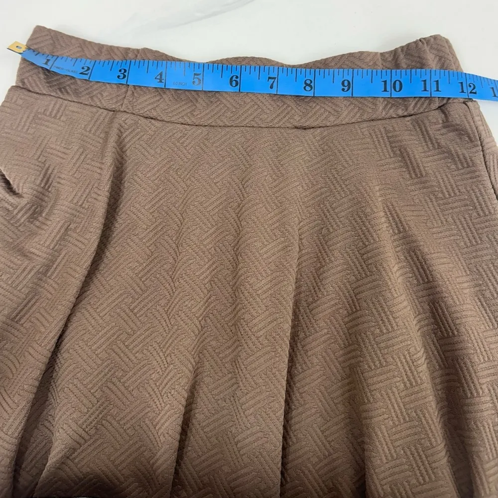 Faith and Joy Brown Midi A-Line Women Skirt Sz S - Image 5