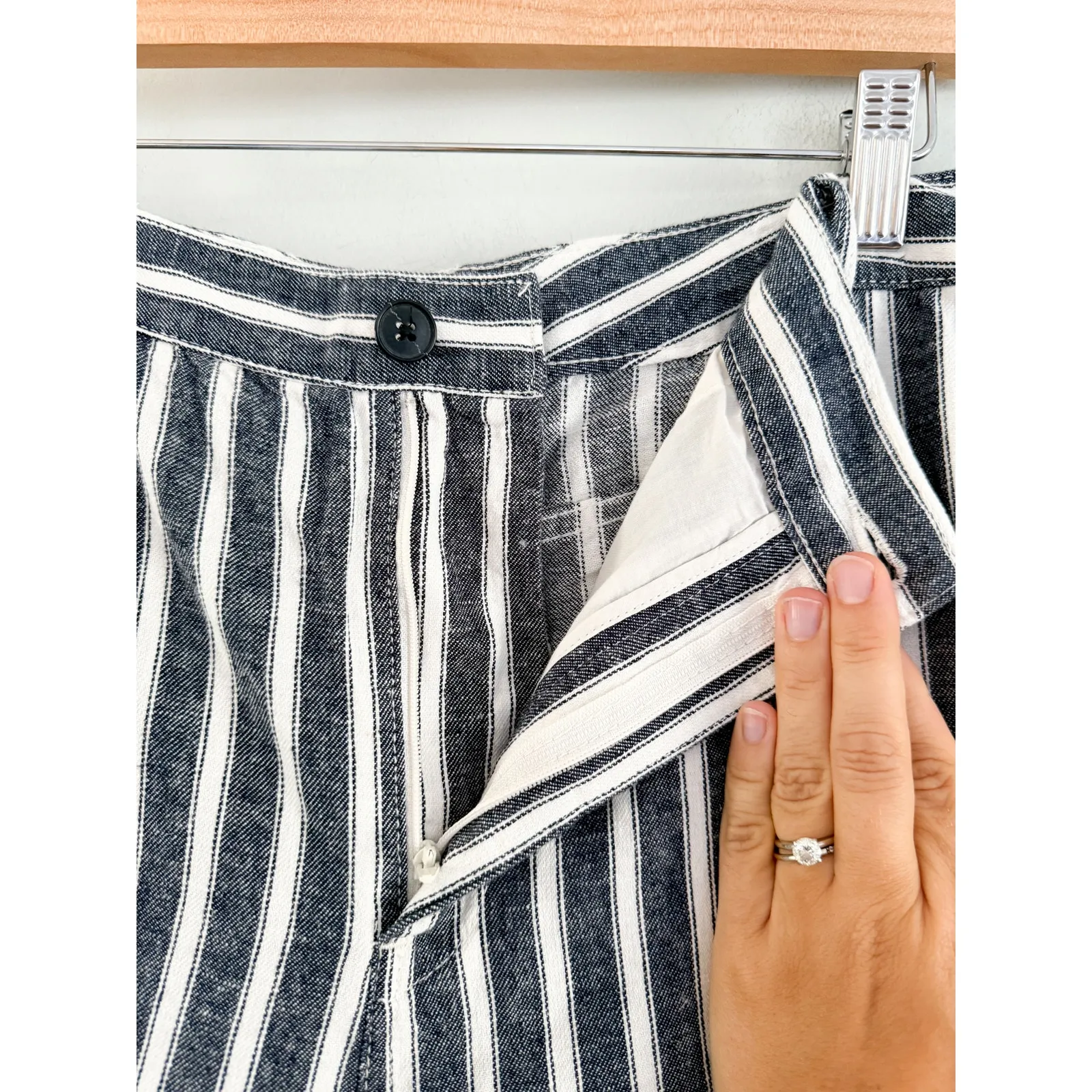 Madewell | NWT | The Tall Zoe Relaxed Wide Pant in Linen-Cotton Blend | Sz T4 - Image 6