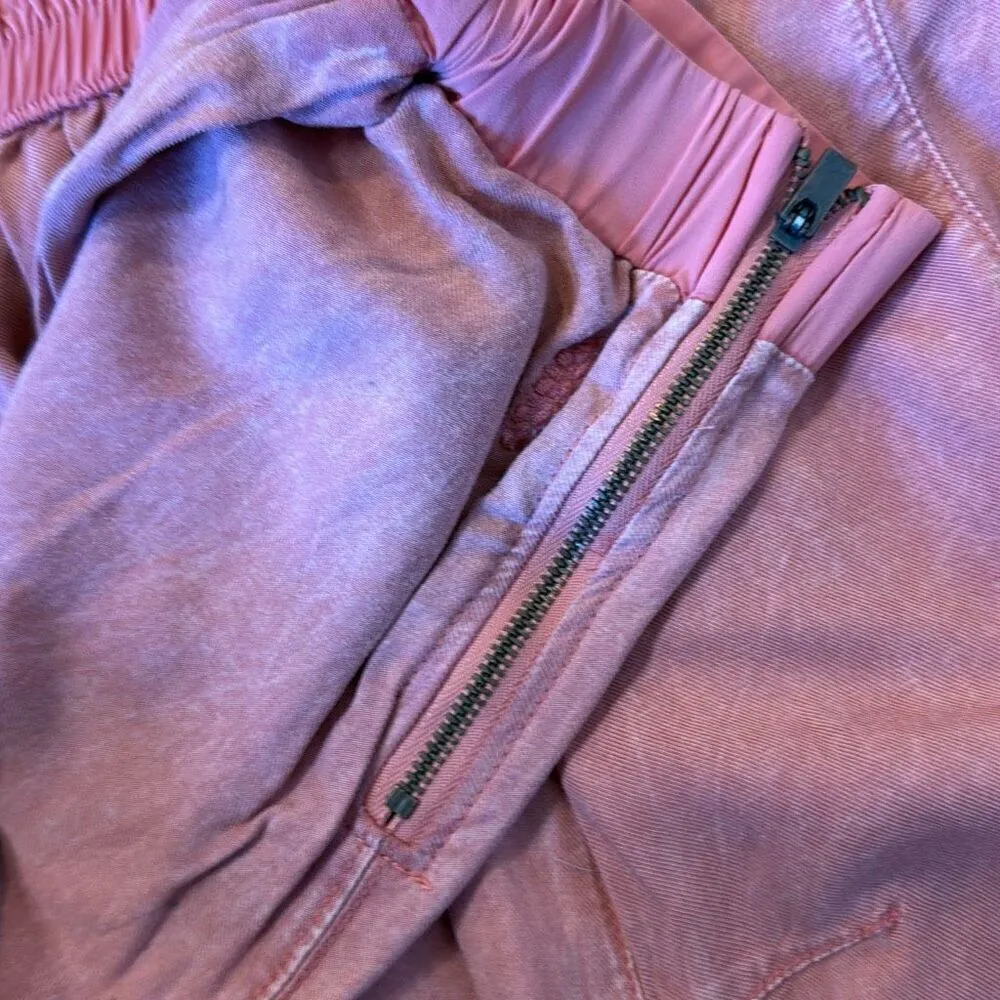 Free People NWT halfzies relaxed jogger pant size small matte rose - Image 13