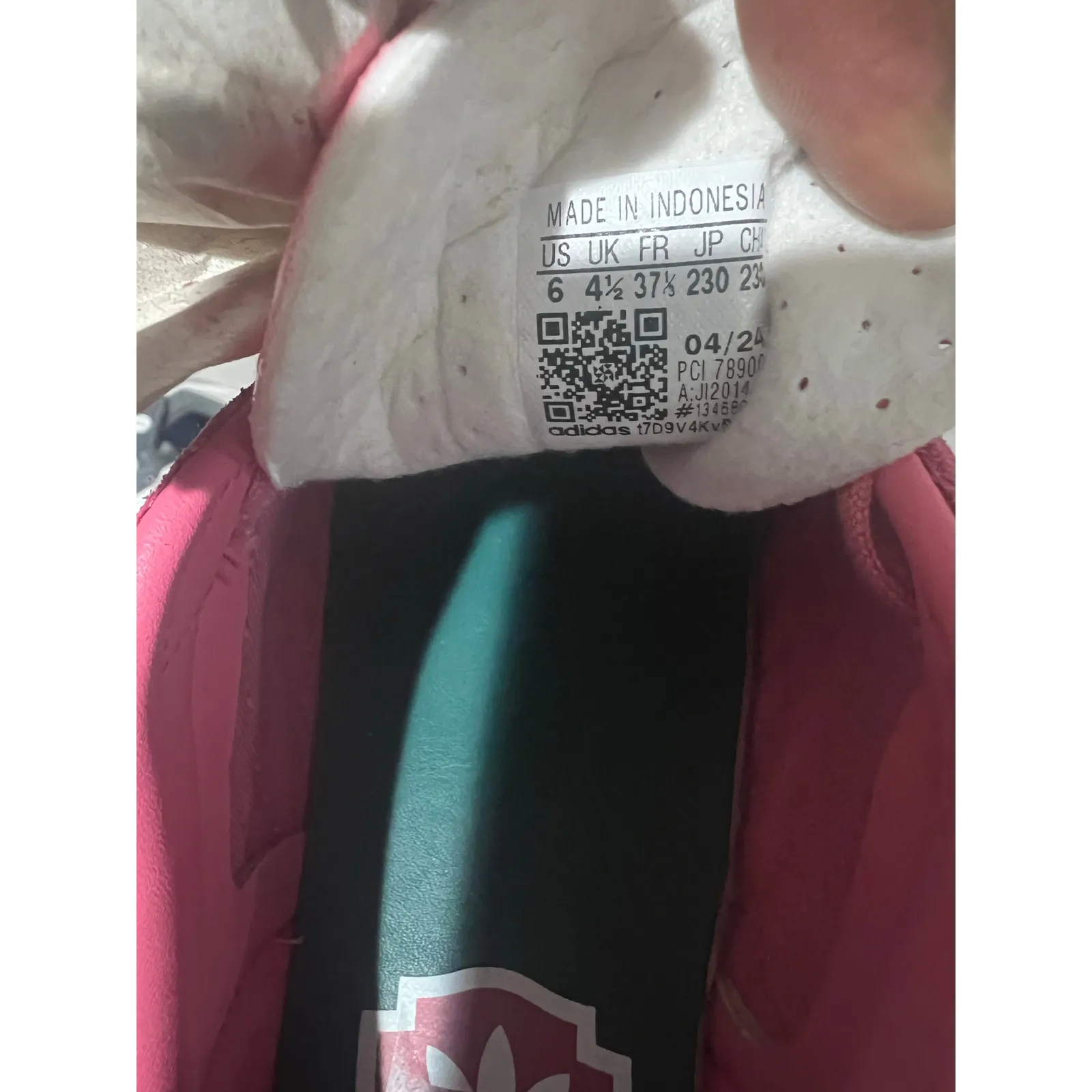 Adidas Gazelle Indoor Women’s 6 Pink White Gum Sole Sneakers IG0670 Retro Casual - Image 10