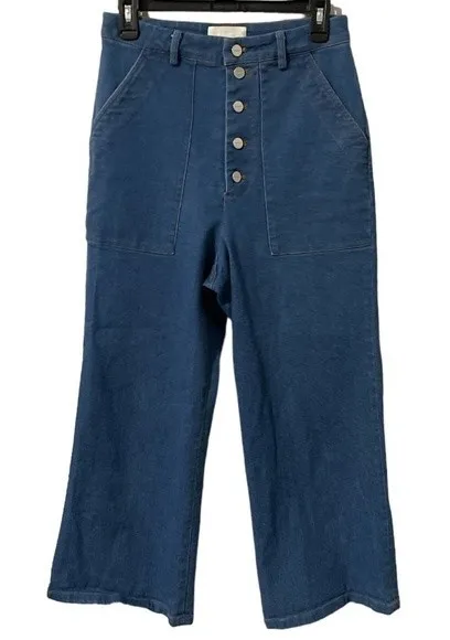 Capulet Lottie Jean Light Blue Jeans Cropped Wide Leg Size 6 / Medium - Image 1