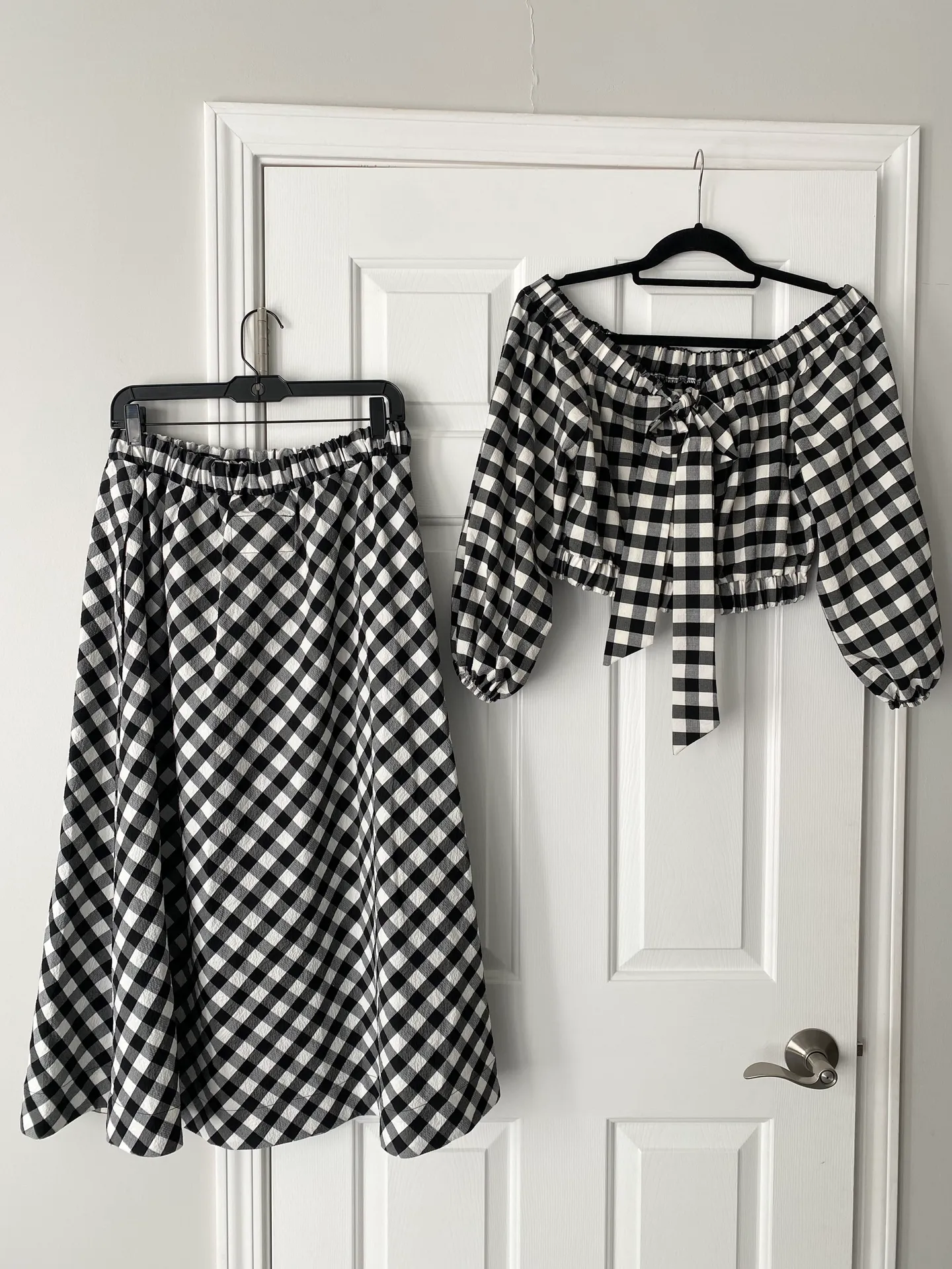 Anthropologie Maeve Gingham Skirt Set, Medium - Image 5