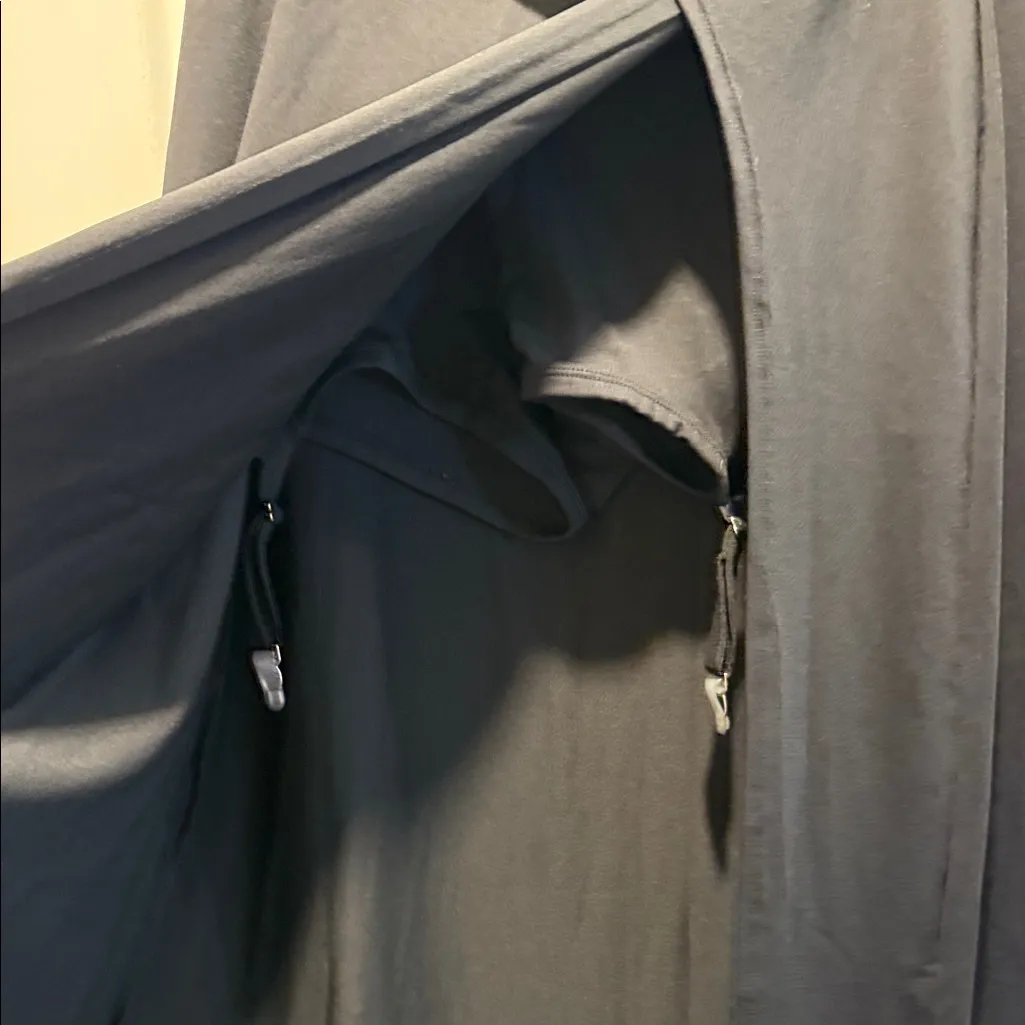 NWT Halara Elegant Black Maxi Skirt high side slit with shorts and buckle detail - Image 7