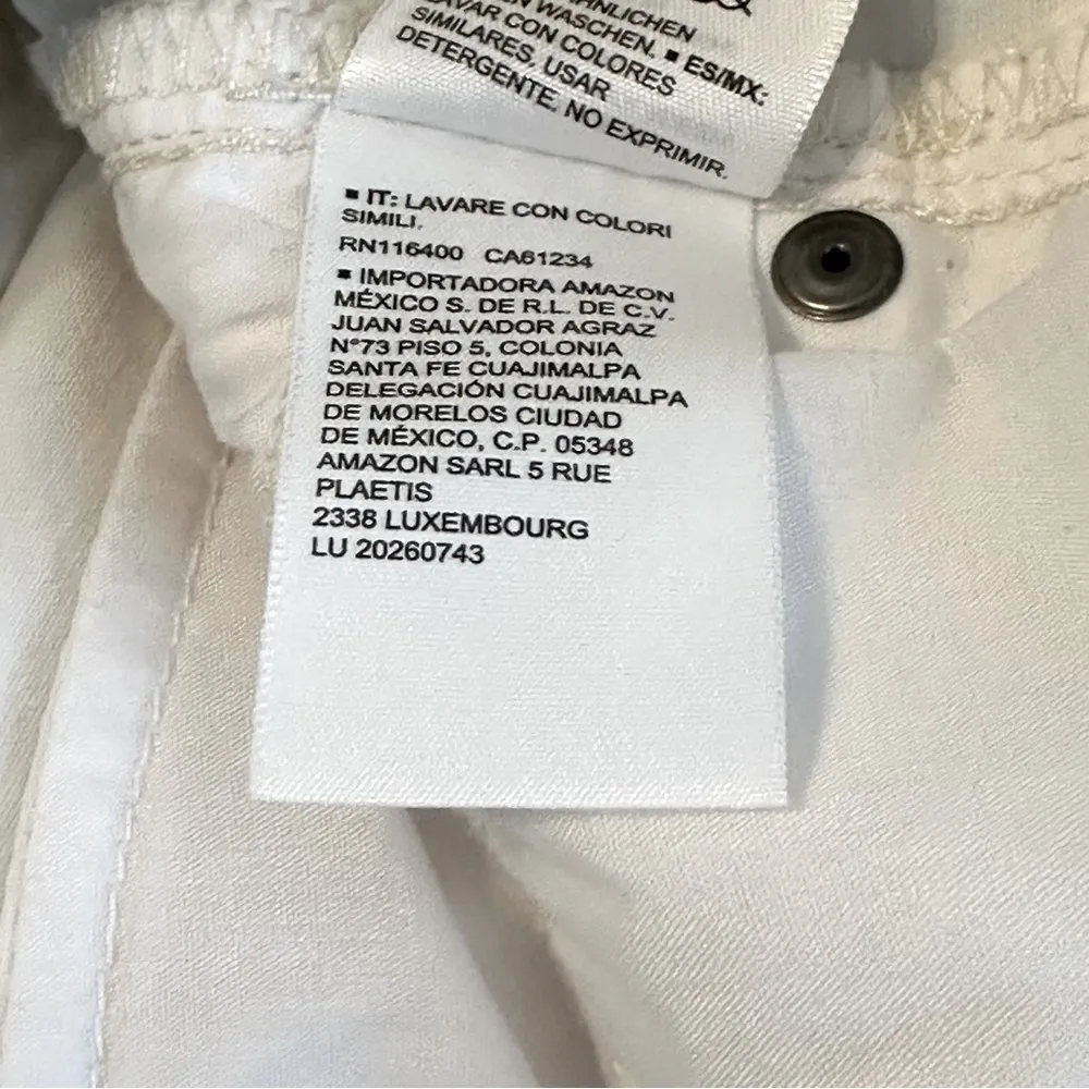 Daily Ritual High Rise Womens Raw Hem Jean Shorts 31/12 White Size undefined - Image 10