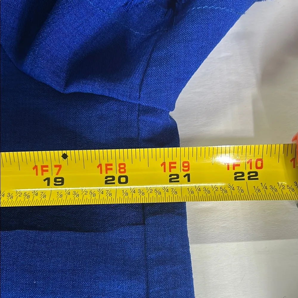 Umgee Women's Mini shirt Dress tunic linen blend Vibrant Blue S summer casual - Image 12