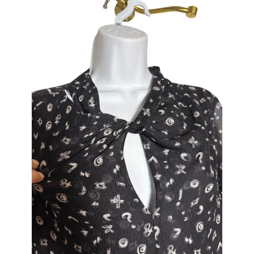 NWT Maison Common Silk Blouse Sz. 40 (US 8) Black - Image 3