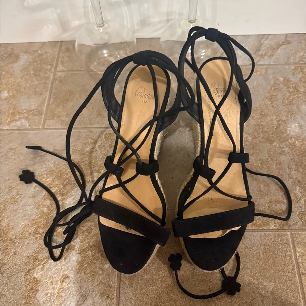 Castaner | Berta Black and Tan Wedge Espadrilles Size 7 - Image 8