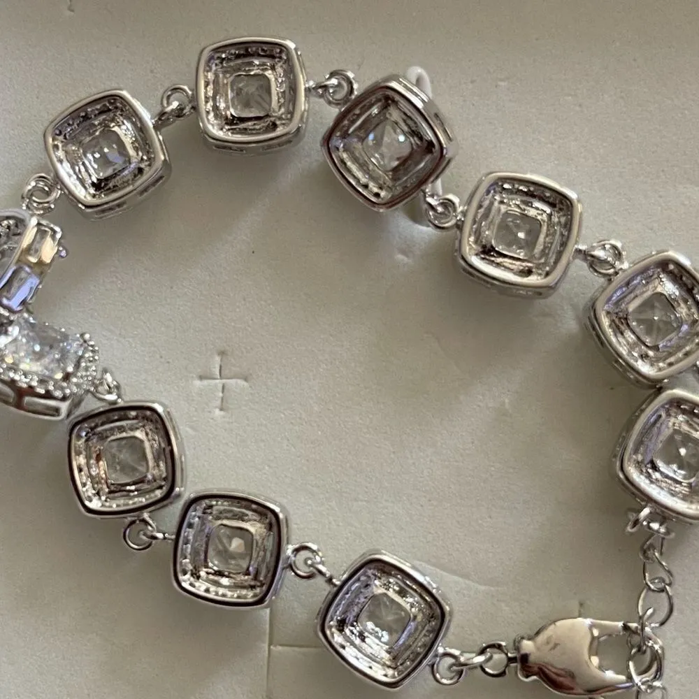 NWT handmade Bridal jewelry set Silver - Image 4