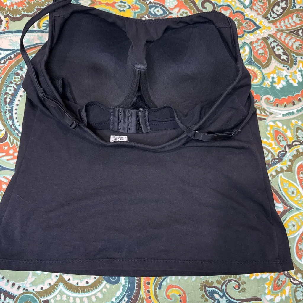 Shape FX Black Camisole with White Embroidery Size L - Image 3