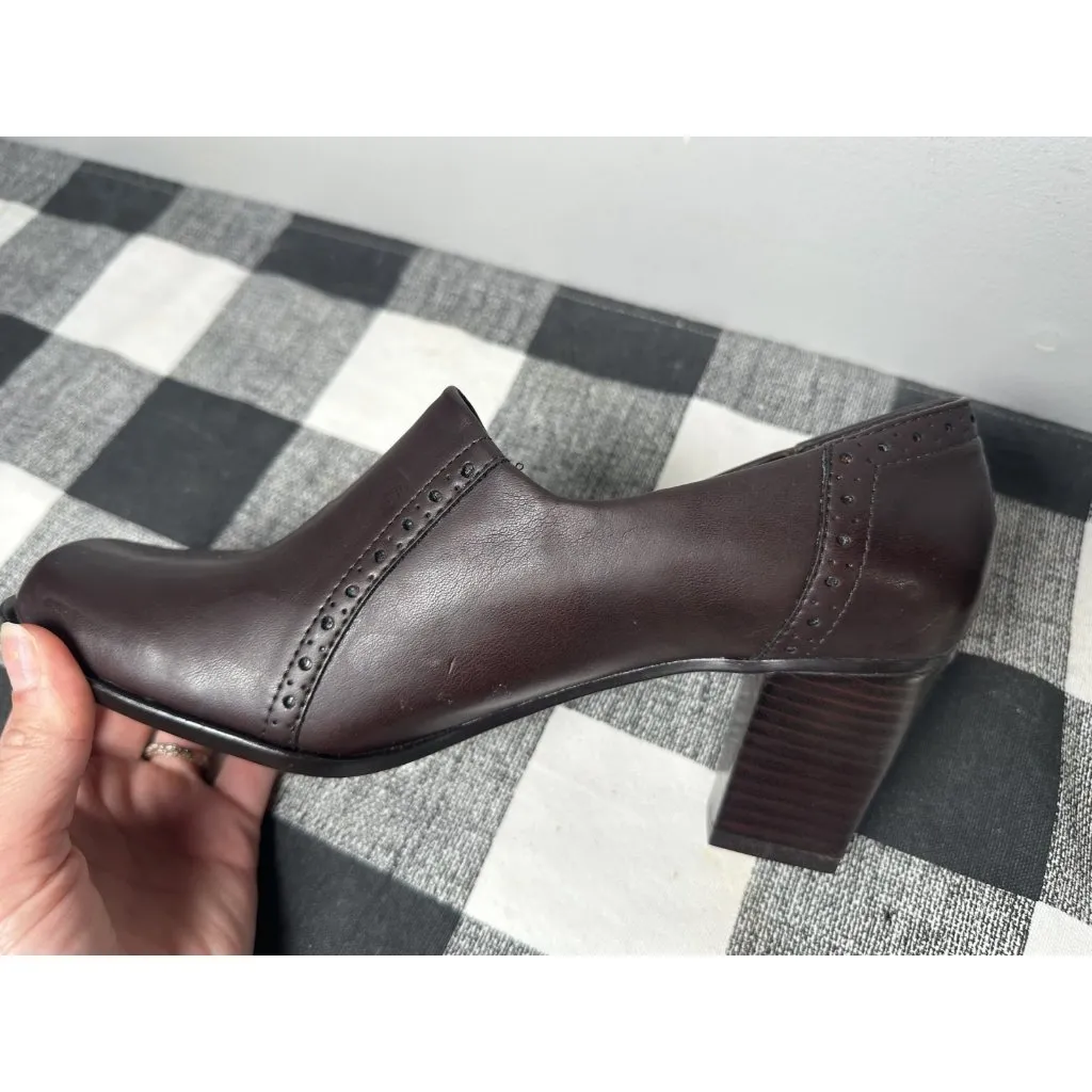 New Liz Baker Shoes Womens 8 M Slip On Pumps Brown Heels Rounded Square Toe - Image 10