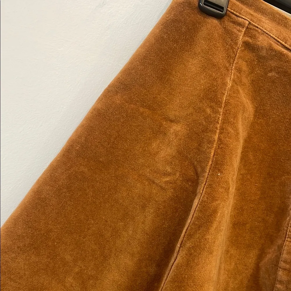 Velvet Tan Skirt brandy Melville skater style - Image 2