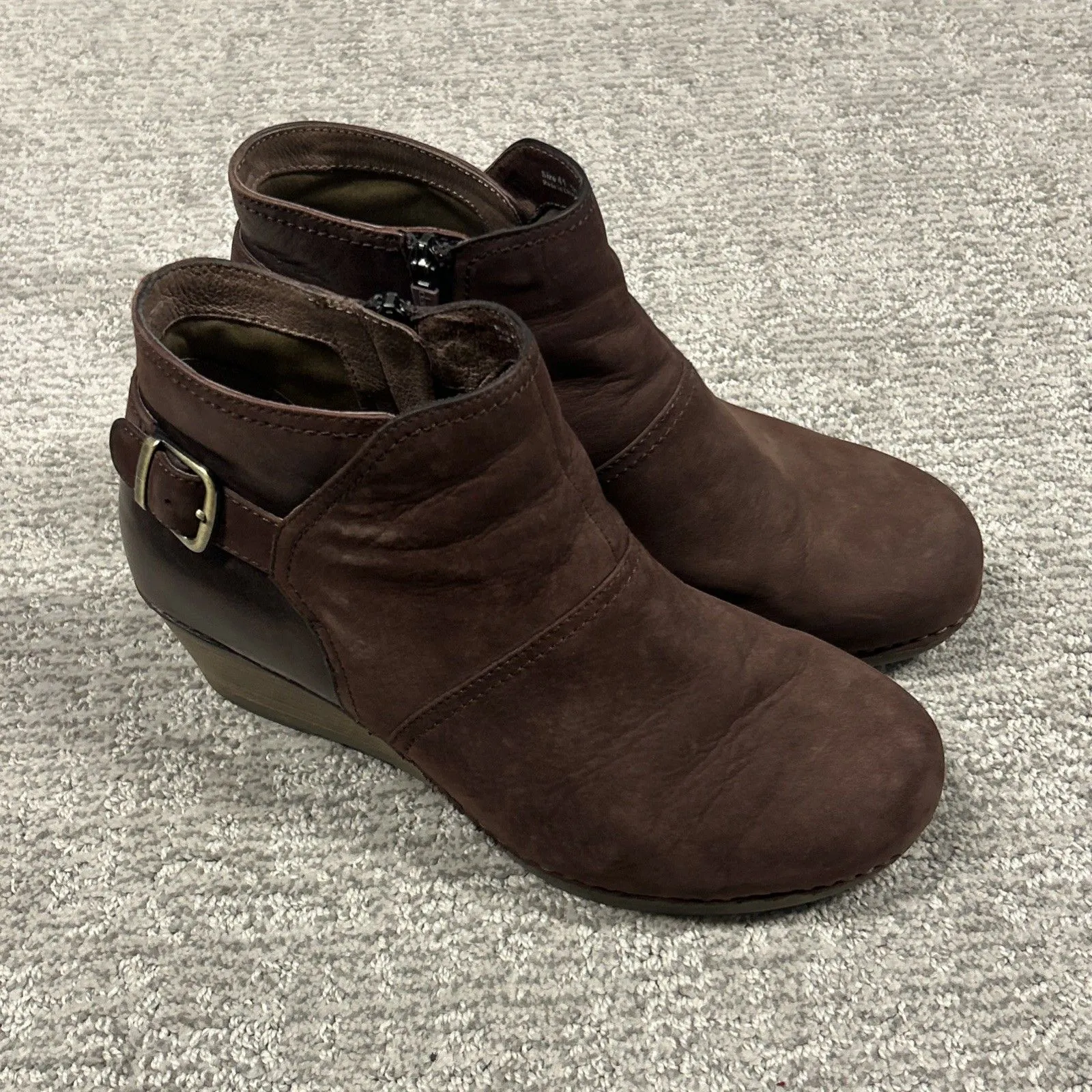 Dansko Shirley Ankle Boots Booties Shoes Womens US 10.5 11 EU 41 Burgundy Brown - Image 5