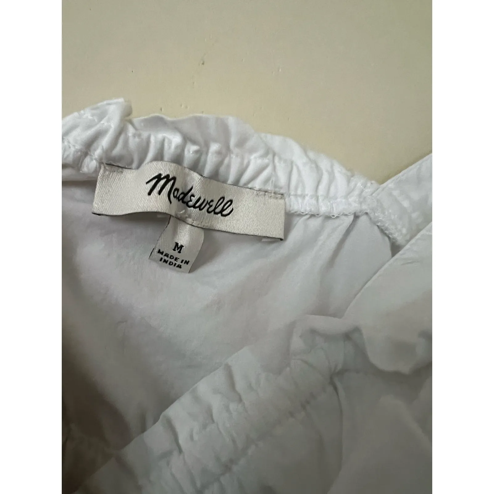 Madewell Poplin Sophia Peplum Tank Women's Blouse Top Shirt White Peasant M - Image 6