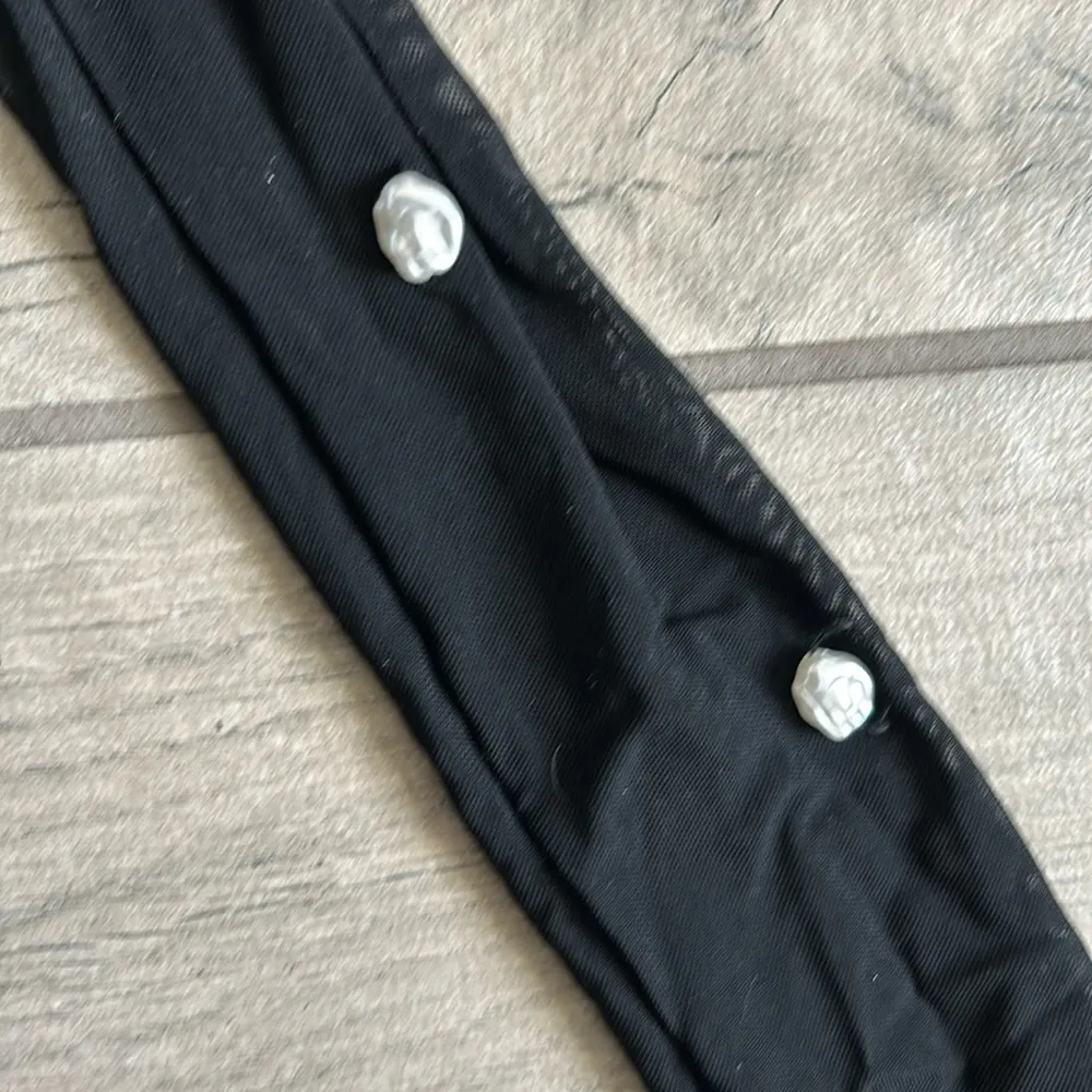 Musier Paris mesh and pearl top Black Size undefined - Image 2