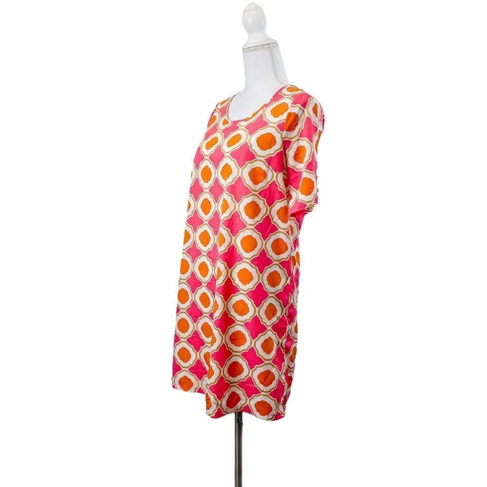 MUD PIE Pink Orange Small Casual Mini Dress - Image 2