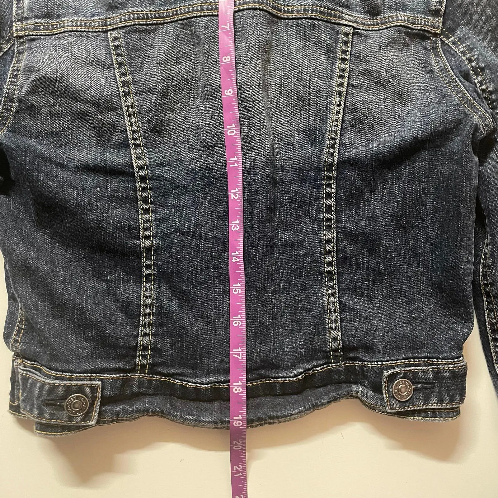 Just USA Cropped Denim Jacket Size S GUC - Image 7