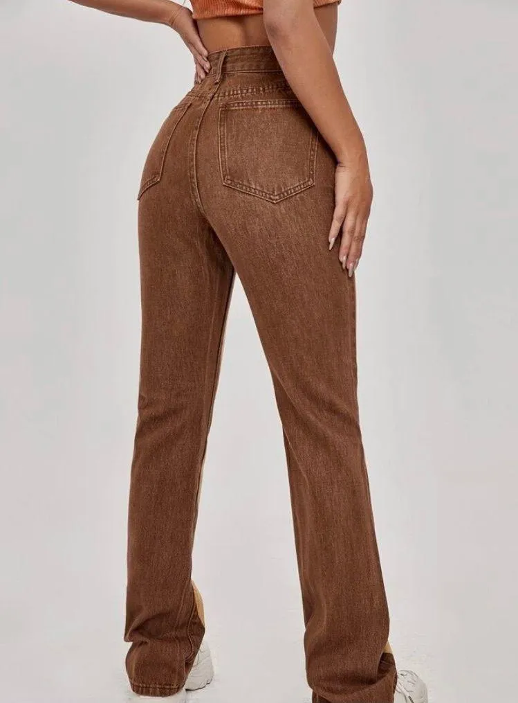 SheIn Mocha love Jeans  - Image 3