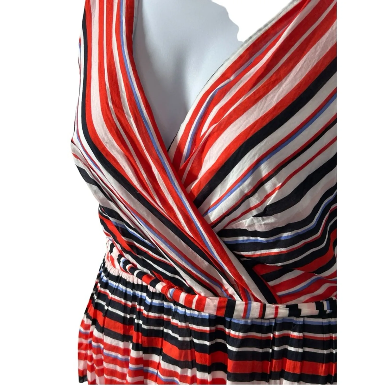 Tommy Hilfiger Nautical Striped Sleeveless Midi Dress Size 10 | Summer Chic - Image 6