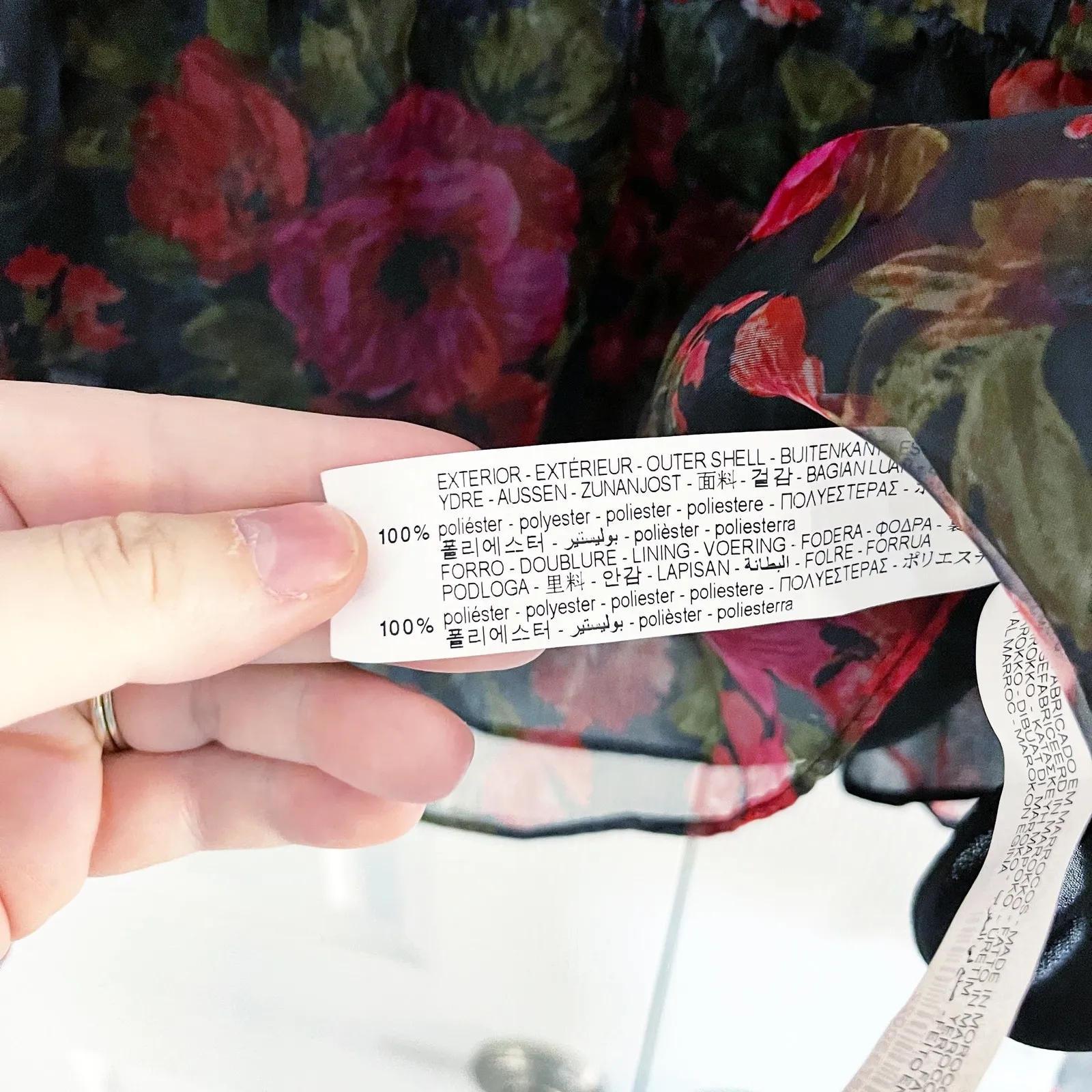 Zara Red Floral Organza Sheer Floral Frill Puff Sleeve Blouse * - Image 9