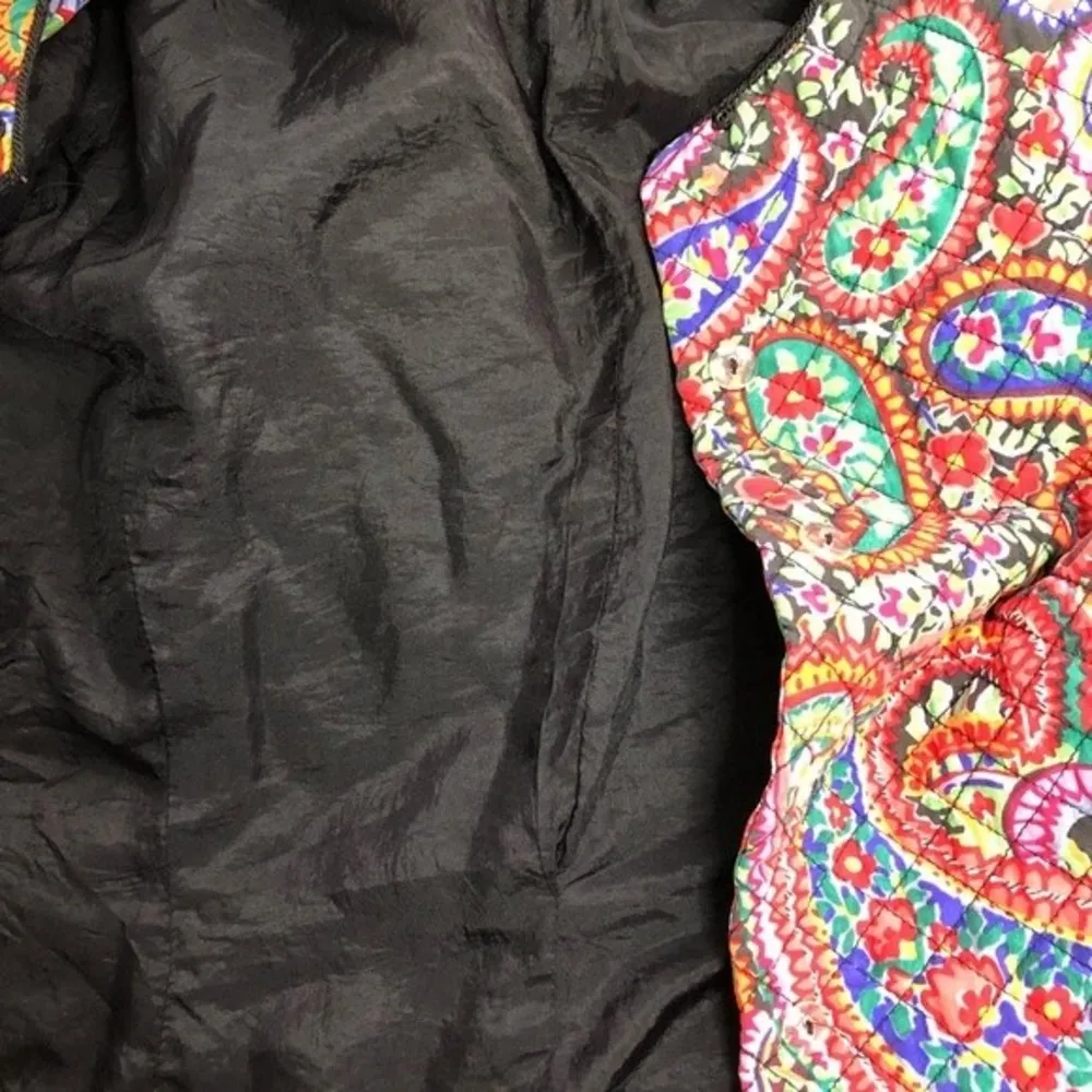Maggy London Petites Vintage Silk Paisley Print Colorful Buttoned Jacket - Image 7