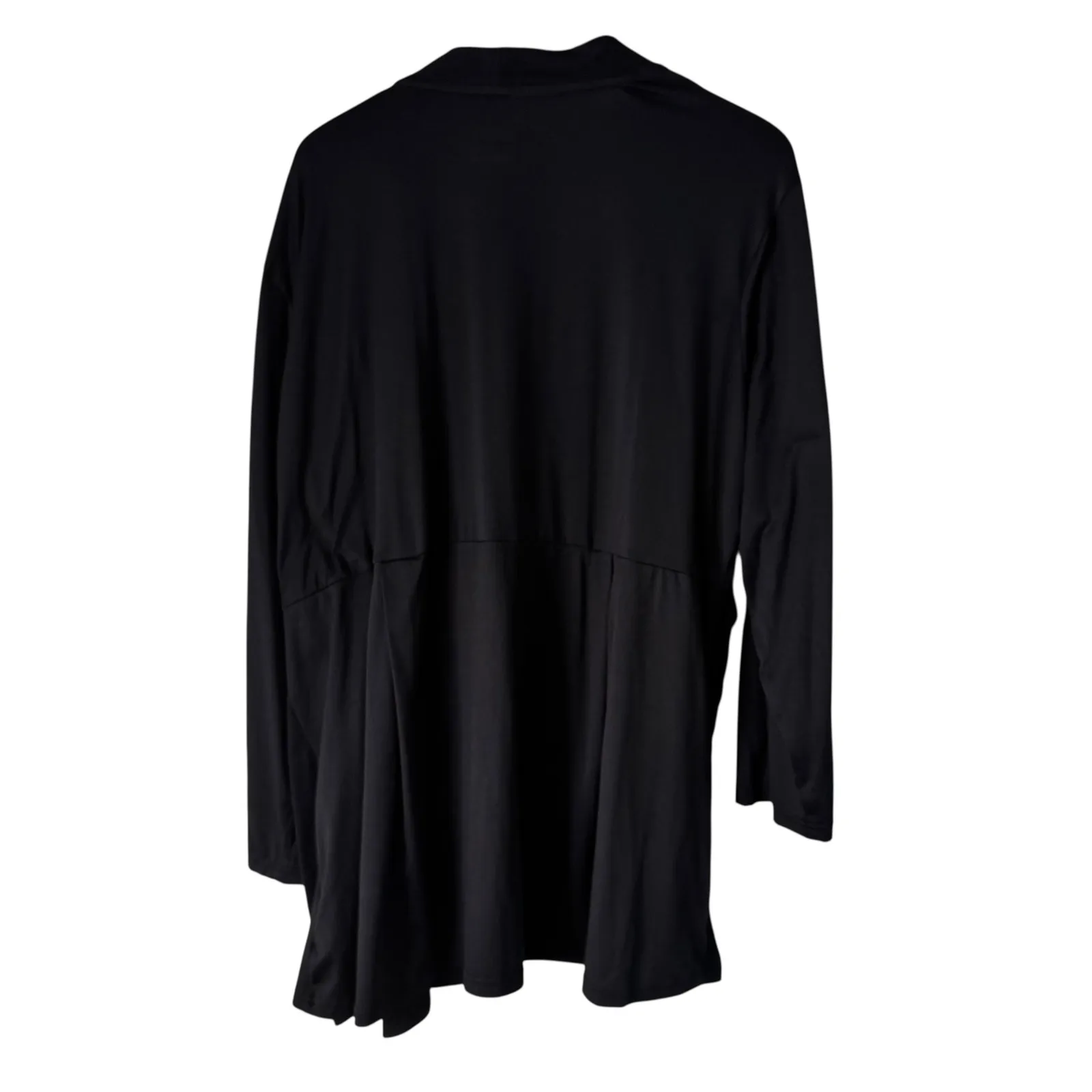MUK‎ LUKS Women's P3X Black Open Front Draped Lightweight Cardigan Sweater Size undefined - Image 9